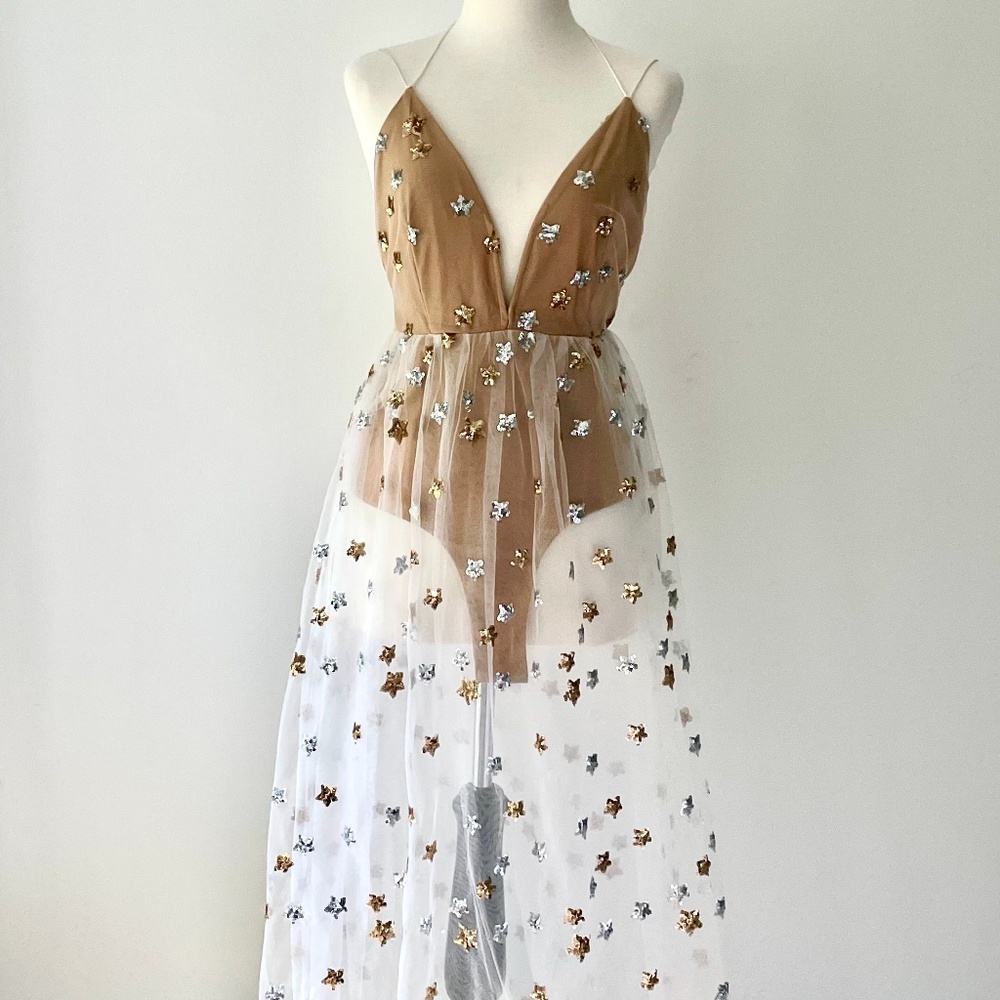 COPY - | L’atiste BYAMY | sequined mesh star dress size S